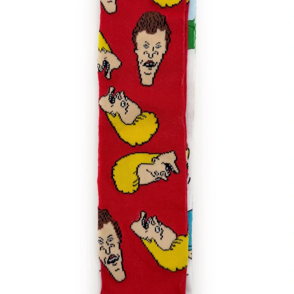 Beavis and Butt-Head Butthead Crew Socks Mens Womens MTV 90s Fun Gift NWT New